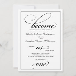 ひとつになりなさい キリスト教 結婚式招待状 招待状