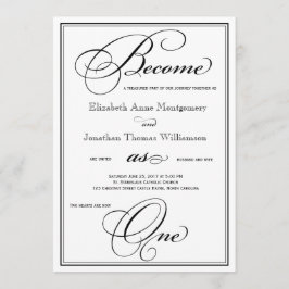 ひとつになる クリスチャン結婚式招待状 招待状