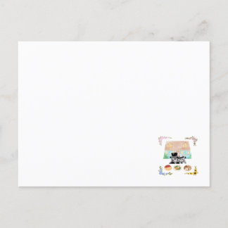 ひとつの家、二匹の猫、三度の食事、四季の移り変わり ポストカード