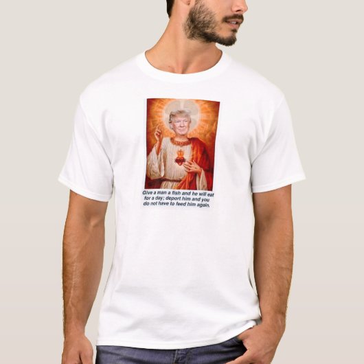 ひとに魚を与える Tシャツ (正面)