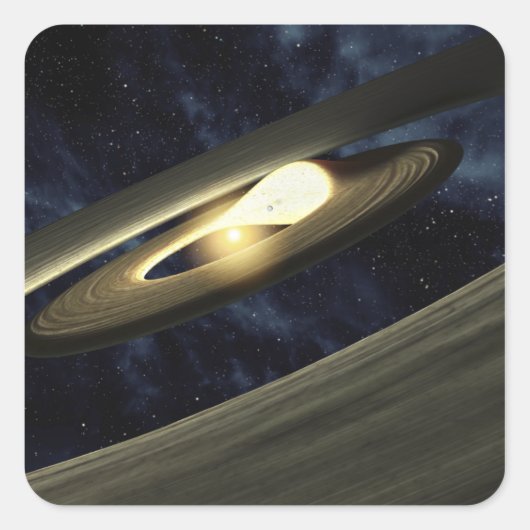 ひとまとまりの素材を見せるアーティストのコンセプト スクエアシール (正面)