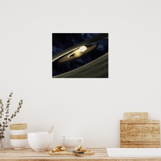 ひとまとまりの素材を見せるアーティストのコンセプト ポスター (キッチン)