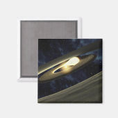 ひとまとまりの素材を見せるアーティストのコンセプト マグネット (正面/裏面)