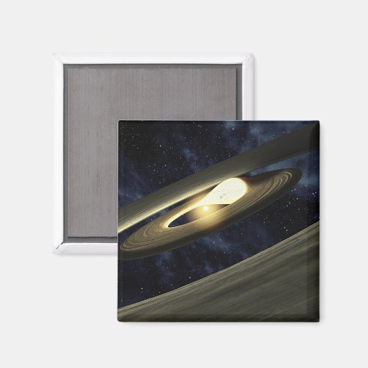 ひとまとまりの素材を見せるアーティストのコンセプト マグネット (正面/裏面)