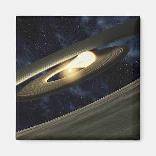 ひとまとまりの素材を見せるアーティストのコンセプト マグネット (正面)