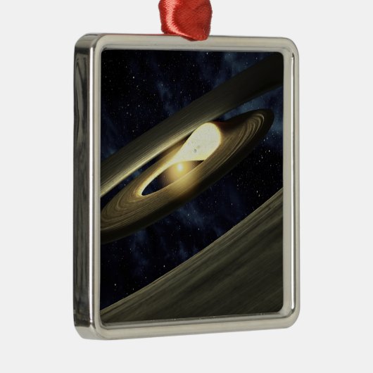 ひとまとまりの素材を見せるアーティストのコンセプト メタルオーナメント (右)