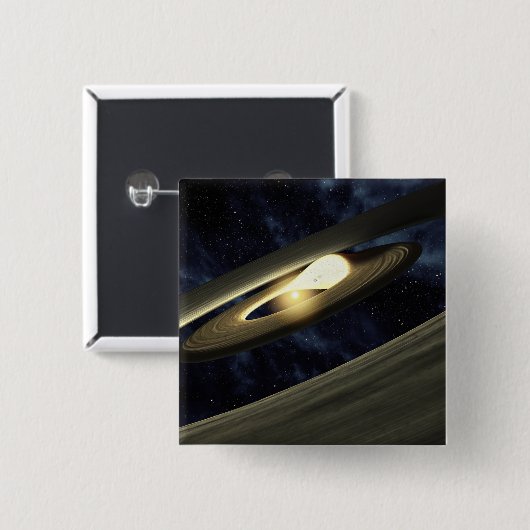 ひとまとまりの素材を見せるアーティストのコンセプト 缶バッジ (正面&裏面)