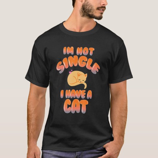 ひとりじゃない、猫がいる 猫 プレゼント Tシャツ (正面)
