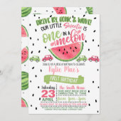 ひとりだけのメロン ドライブバイ誕生日招待状 招待状 (正面/裏面)