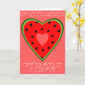 ひとりでメロンを楽しむ面白いバレンタインカード カード (黄色い花)