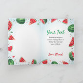 ひとりでメロン!とうまれて1年のおたんじょうびのおいわい カード (内部)