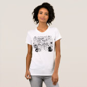「ひとりで死ぬシングルオールドミス」 冗談Tシャツ Tシャツ (正面フル)