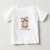 ひとりにはもったいないかわいさ" 子猫Tシャツ ベビーTシャツ (正面)