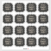 ひとりの甘い女の子 黒板バースデーステッカーシート シール (シート)