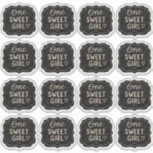 ひとりの甘い女の子 黒板バースデーステッカーシート シール (正面)