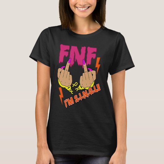 ひとりぼっちでサシバズッて金曜の夜を楽しむBFFベスティサマー Tシャツ (正面)