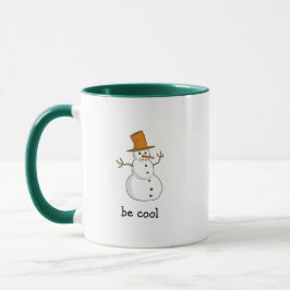 ひとりぼっちの雪だるまのクールなマグカップ マグカップ