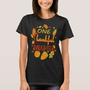 ひとり感謝の娘ファミリー感謝マチン Tシャツ