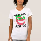 ひとり旅を楽しむ Tシャツ (正面)