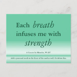 ひと息ごとに奇跡のカードのコースを満喫する ポストカード