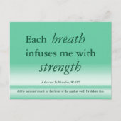 ひと息ごとに奇跡のカードのコースを満喫する ポストカード (正面)