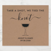 ひと撃ちしてノットのカクテル結婚を結んだ リキュールボトルラベル (シングルラベル)