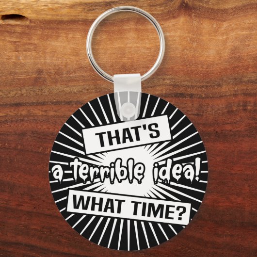 ひどいおもしろいアイディア何時キーチェーン キーホルダー (正面)