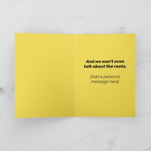 ひどいおもしろい髪の毛を整えたサル カード (内部)