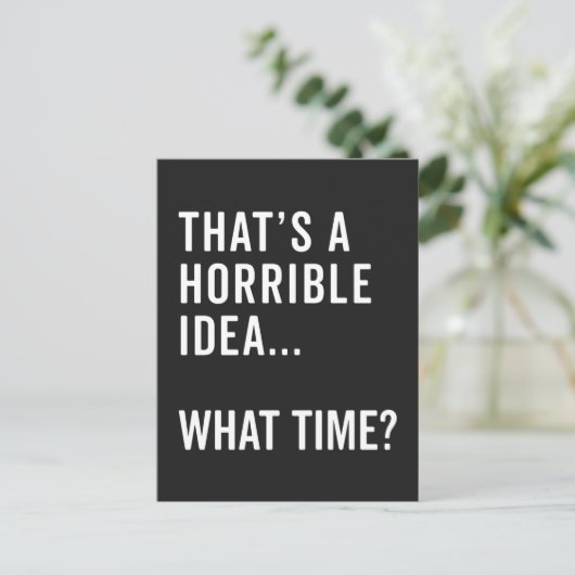 ひどいアイディアおもしろい引用文 ポストカード (スタンド正面)