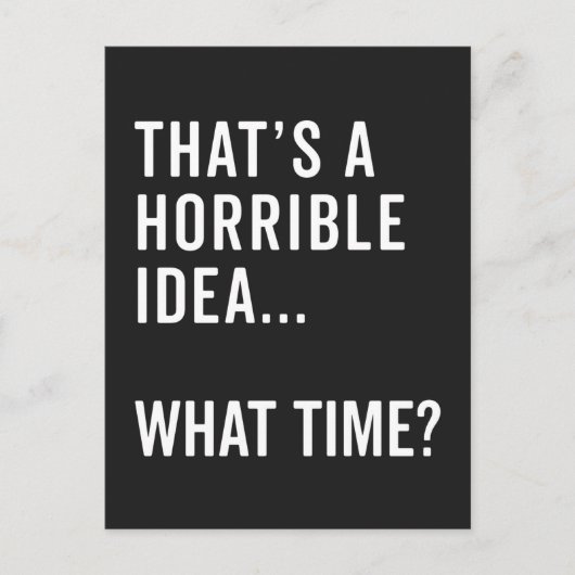 ひどいアイディアおもしろい引用文 ポストカード (正面)