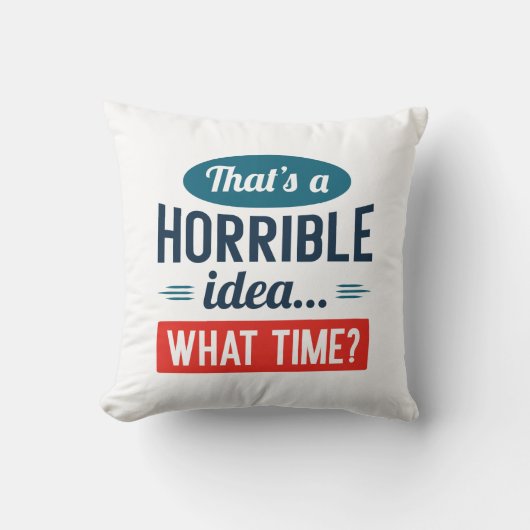 ひどいアイディアだ クッション (正面)