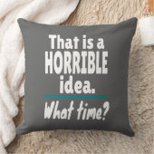 ひどいアイディア何時?皮肉おもしろいなジョーク クッション (ブランケット)