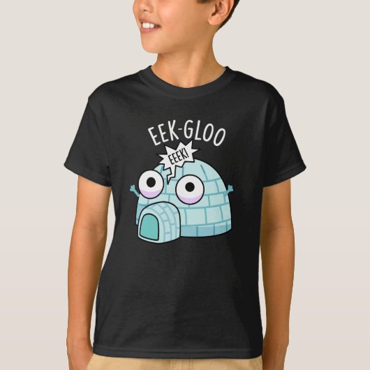 ひどいイグルー 面白いイグルージョーク 暗い背景 Tシャツ (正面)