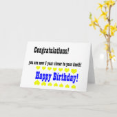 ひどいジョーク 誕生日おめでとう カード (黄色い花)