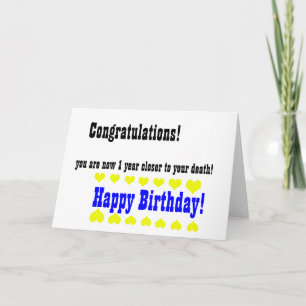 ひどいジョーク 誕生日おめでとう カード