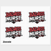 ひどいナース 長方形シール (シート)