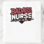 ひどいナース 長方形シール (バッグ)