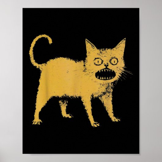 ひどい日本の猫おもしろい ポスター (正面)