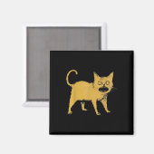 ひどい日本の猫おもしろい マグネット (正面/裏面)