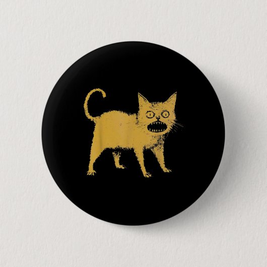 ひどい日本の猫おもしろい 缶バッジ (正面)