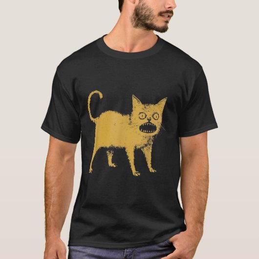 ひどい日本の猫おもしろい Tシャツ (正面)