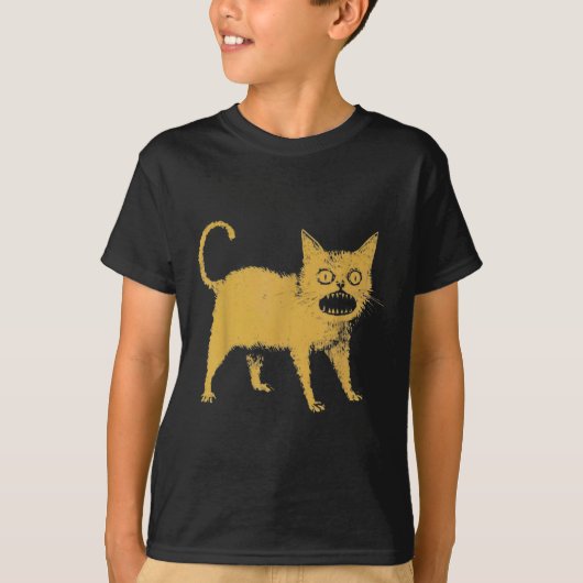 ひどい日本の猫おもしろい Tシャツ (正面)