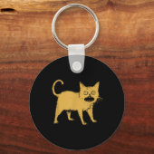 ひどい日本の猫 キーホルダー (正面)