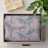 ひどい灰色のタビー猫が物を倒す 薄葉紙 (ギフト)