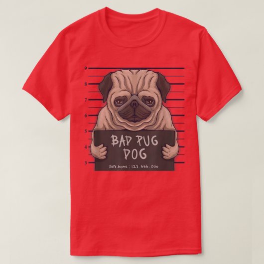ひどい犬の犯罪 Tシャツ (デザイン正面)