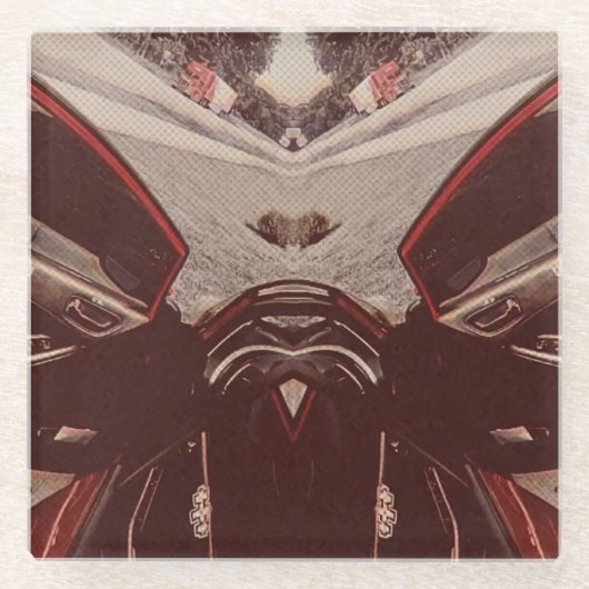 ひどい猫 ガラスコースター (正面)