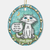 ひどい猫 セラミックオーナメント (左)