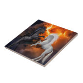 ひどい稲妻で戦う馬 タイル (側面)