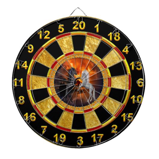 ひどい稲妻で戦う馬 ダーツボード (正面)