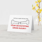 ひどい股間のけが カード (黄色い花)